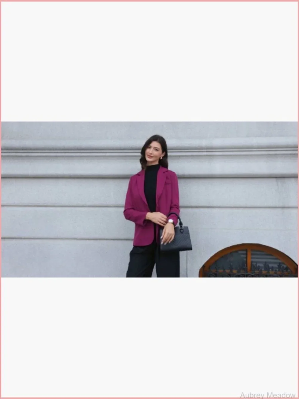 Business Casual Single Breasted Blazer Office Suit Jacket Women